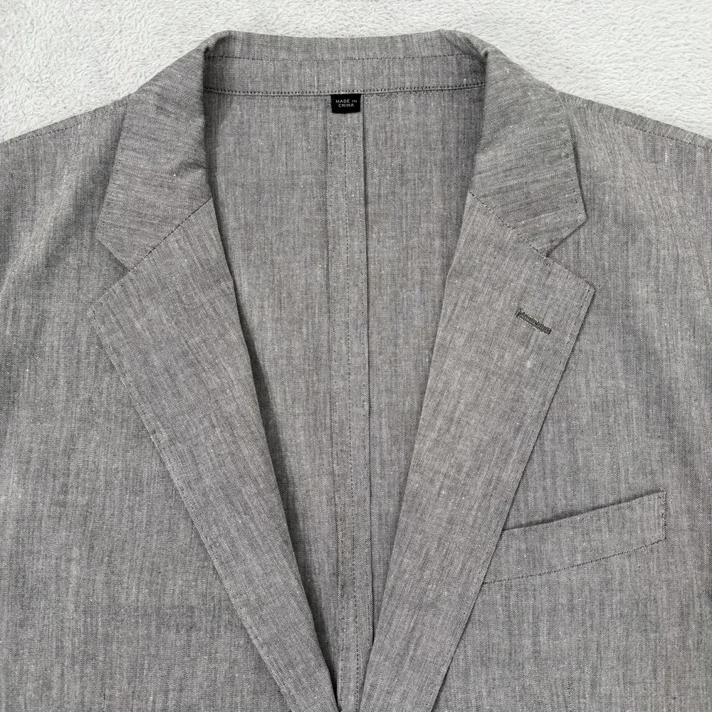 J.Crew Ludlow Blazer Men 42S Gray Somelos Unstructured Cotton Stretch Sport Coat
